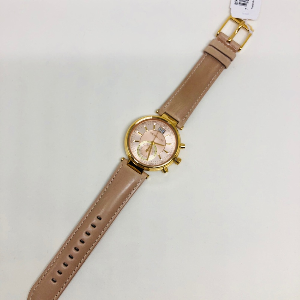 Michael Kors Sawyer Leather Chronograph Watch